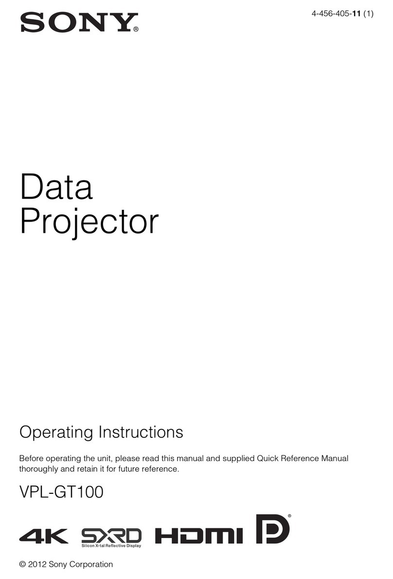 Sony VPLGT100 User manual