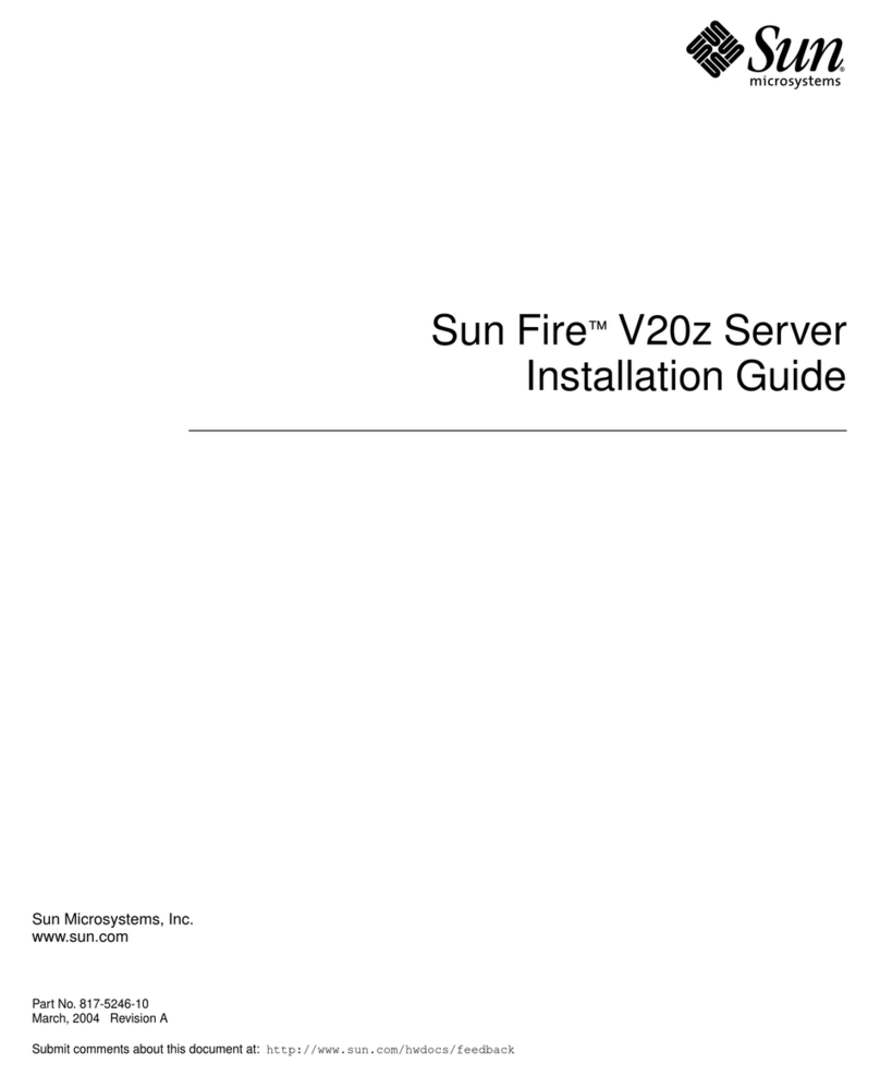 Sun Microsystems Sun Fire V20z User manual