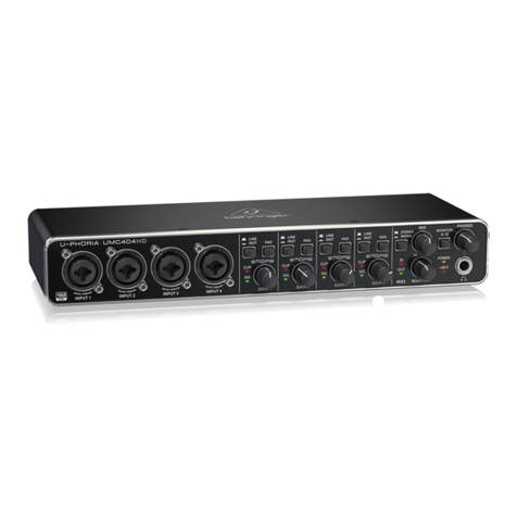 Behringer U-PHOBIA umc404 quick start guide