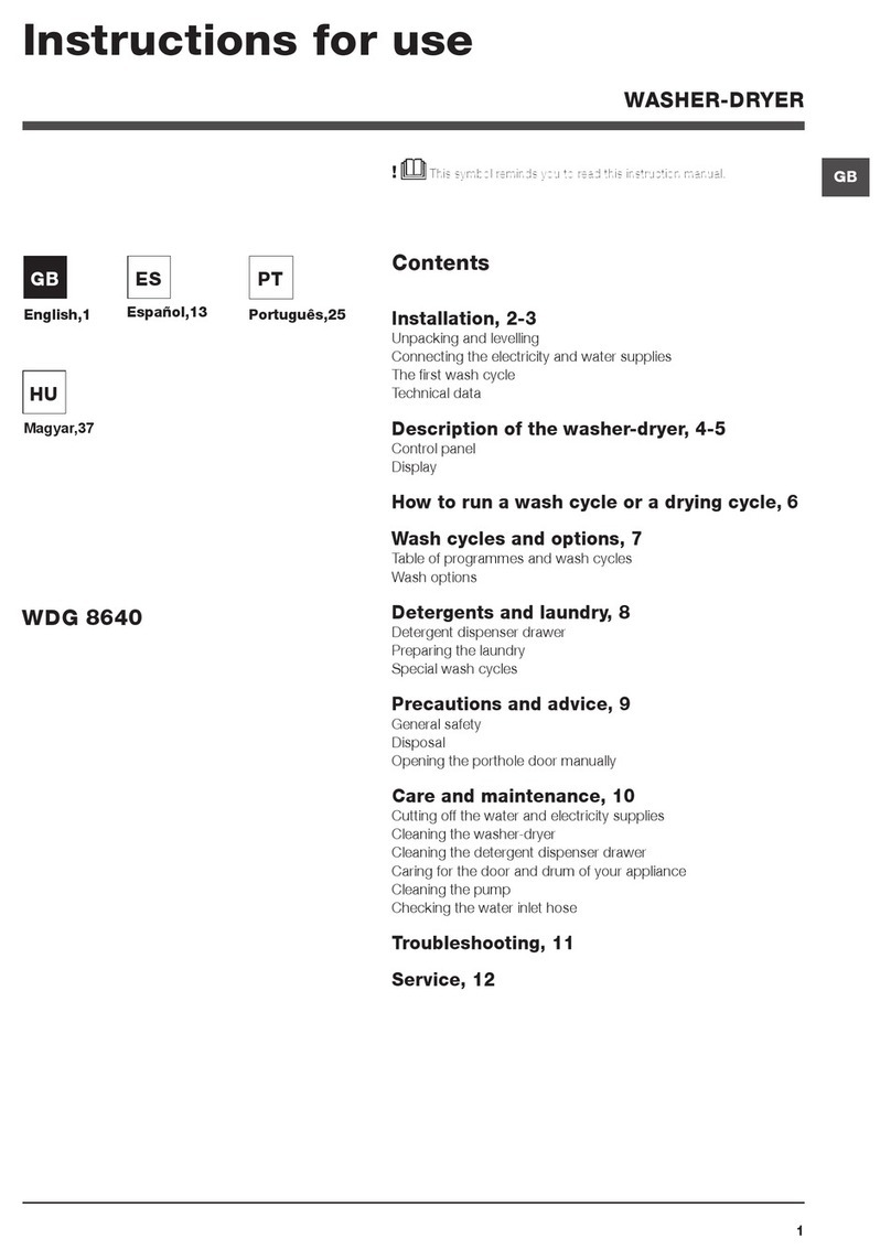 Indesit WDG 8640 User manual