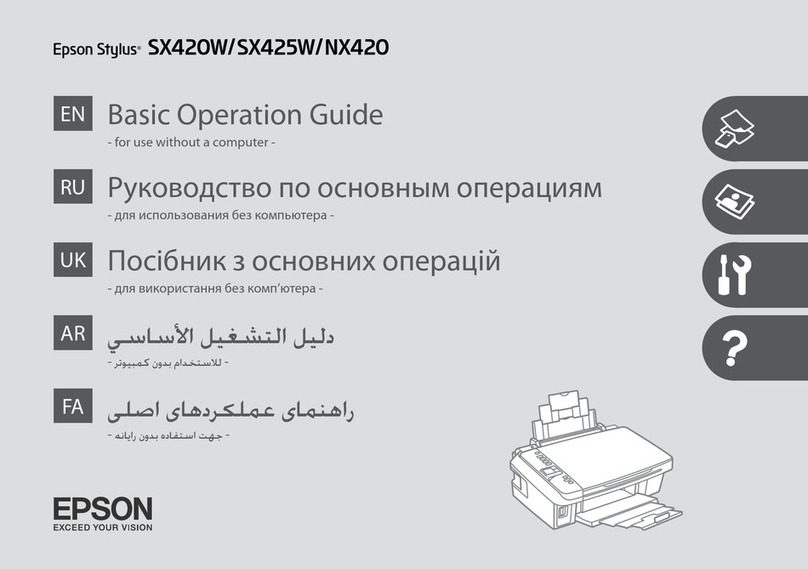Epson Stylus SX420W Series Assembly instructions