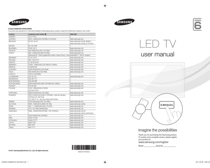 Samsung ue37d6530 User manual Samsung ue37d6530 User manual