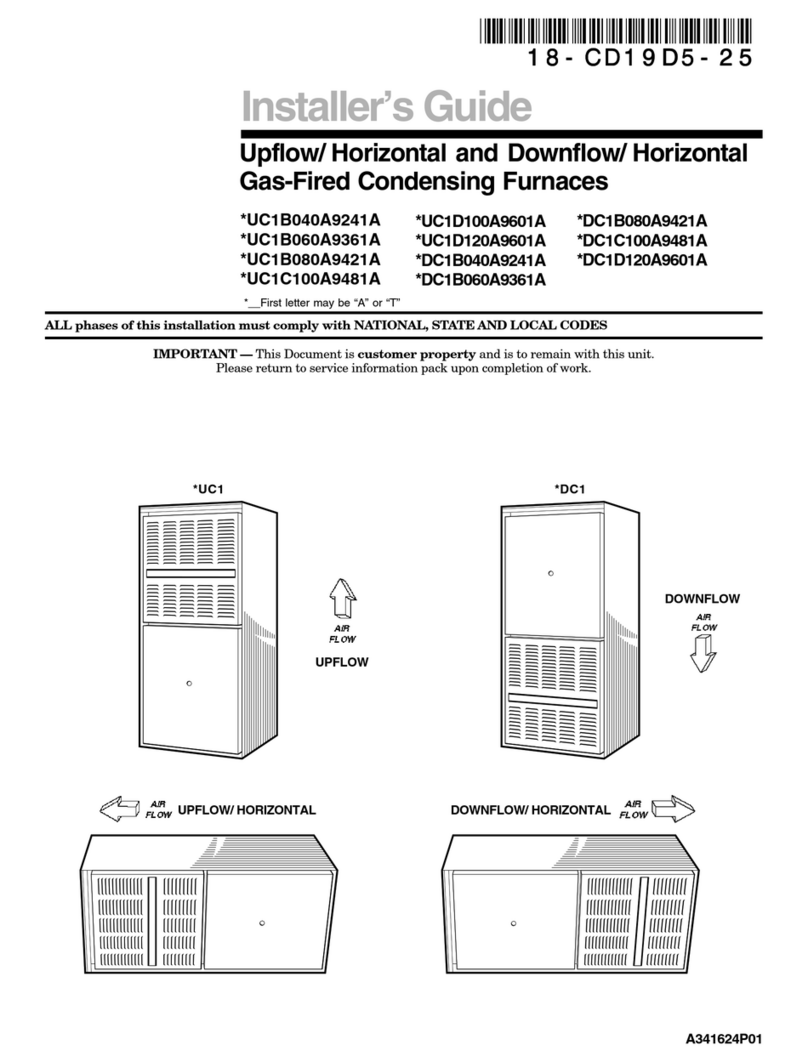 Trane UC1B040A9241A series Assembly instructions
