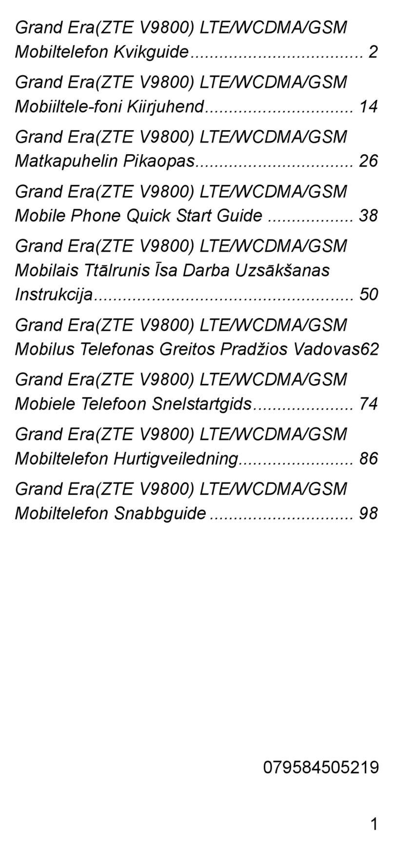 Zte grand era v9800 User manual