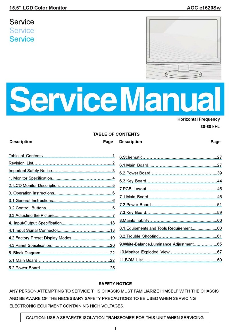 AOC e1620Sw User manual
