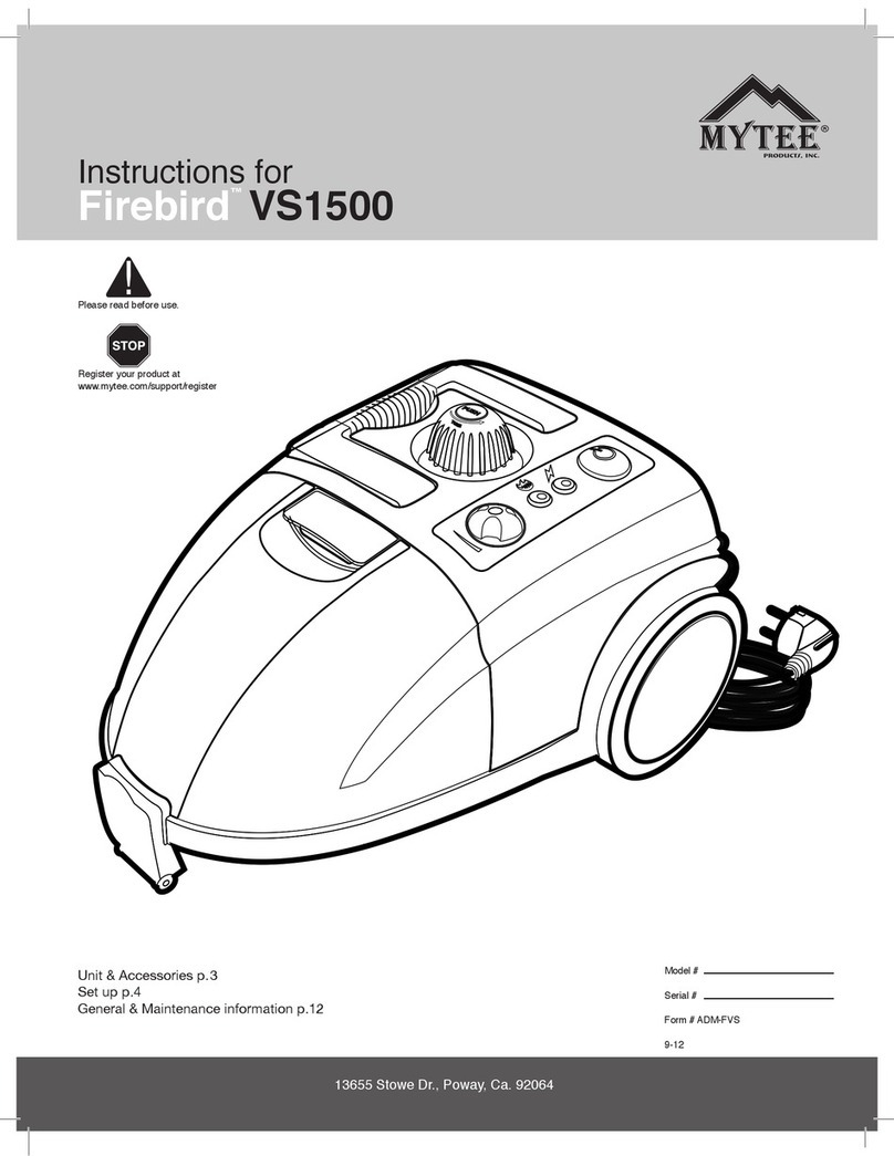 Mytee firebird vs1500 User manual Mytee firebird vs1500 User manual