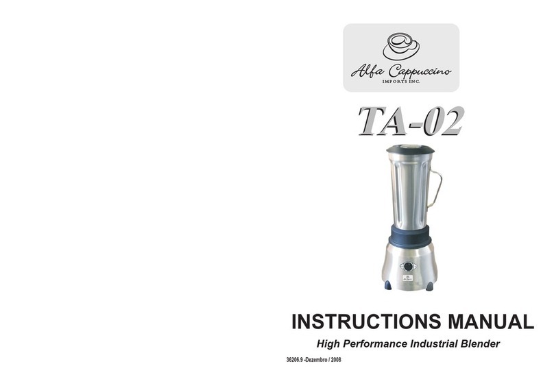 Alfa Cappuccino TA-02 instruction manual
