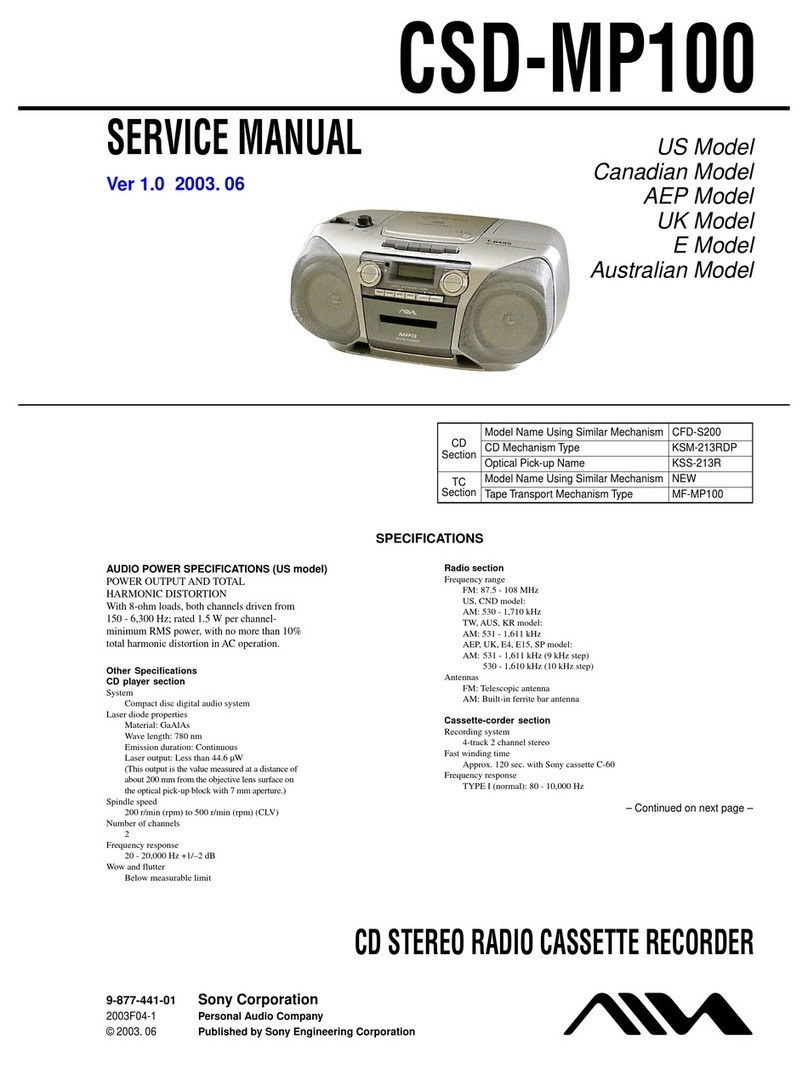 Sony CSD-MP100 User manual