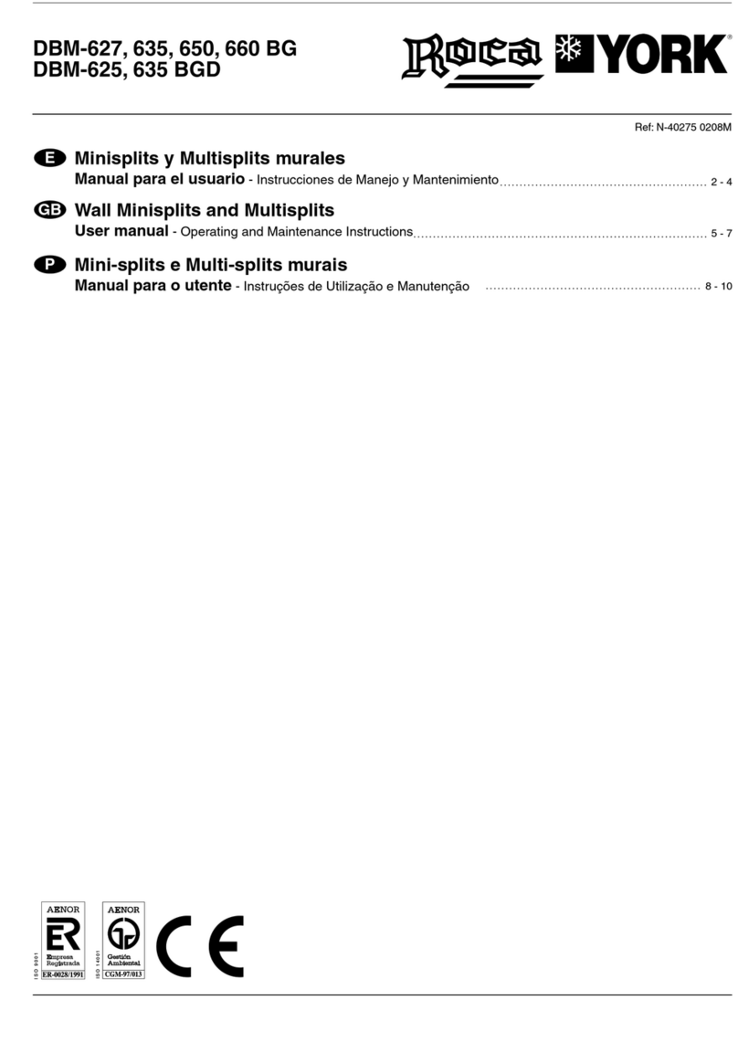 Roca York DBM-627 BG user manual