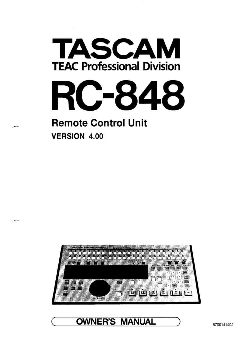 Tascam RC-848 User manual Tascam RC-848 User manual