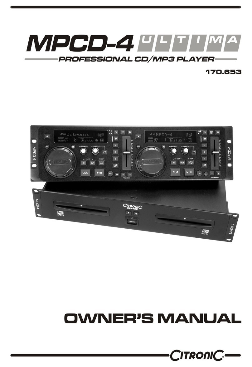 Citronic MPCD-4 Ultima owner's manual