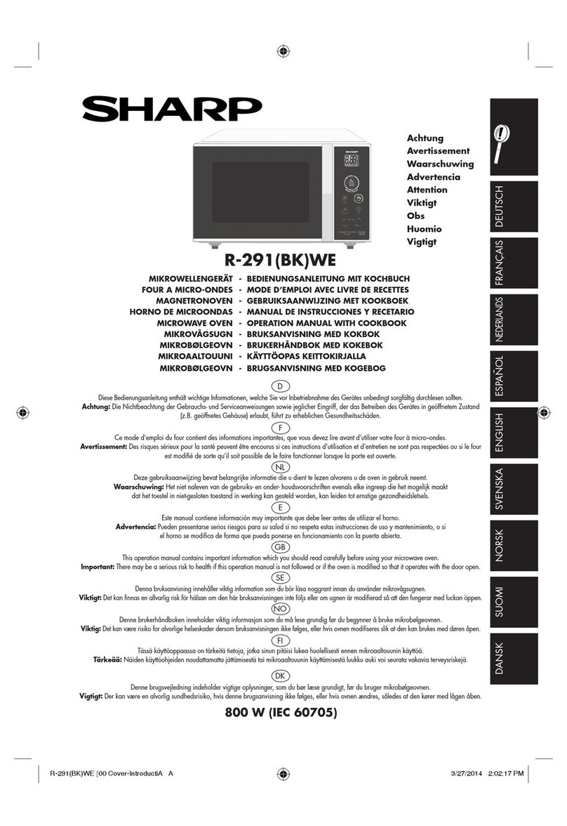 Sharp R-291BKWE Instruction Manual Sharp R-291BKWE Instruction Manual