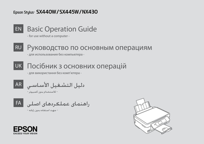Epson Stylus SX440W Assembly instructions