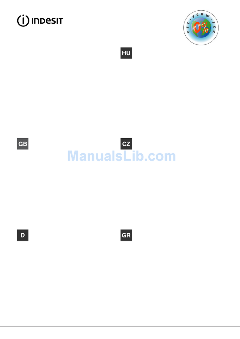 Indesit RA 24xx (UK) operating instructions