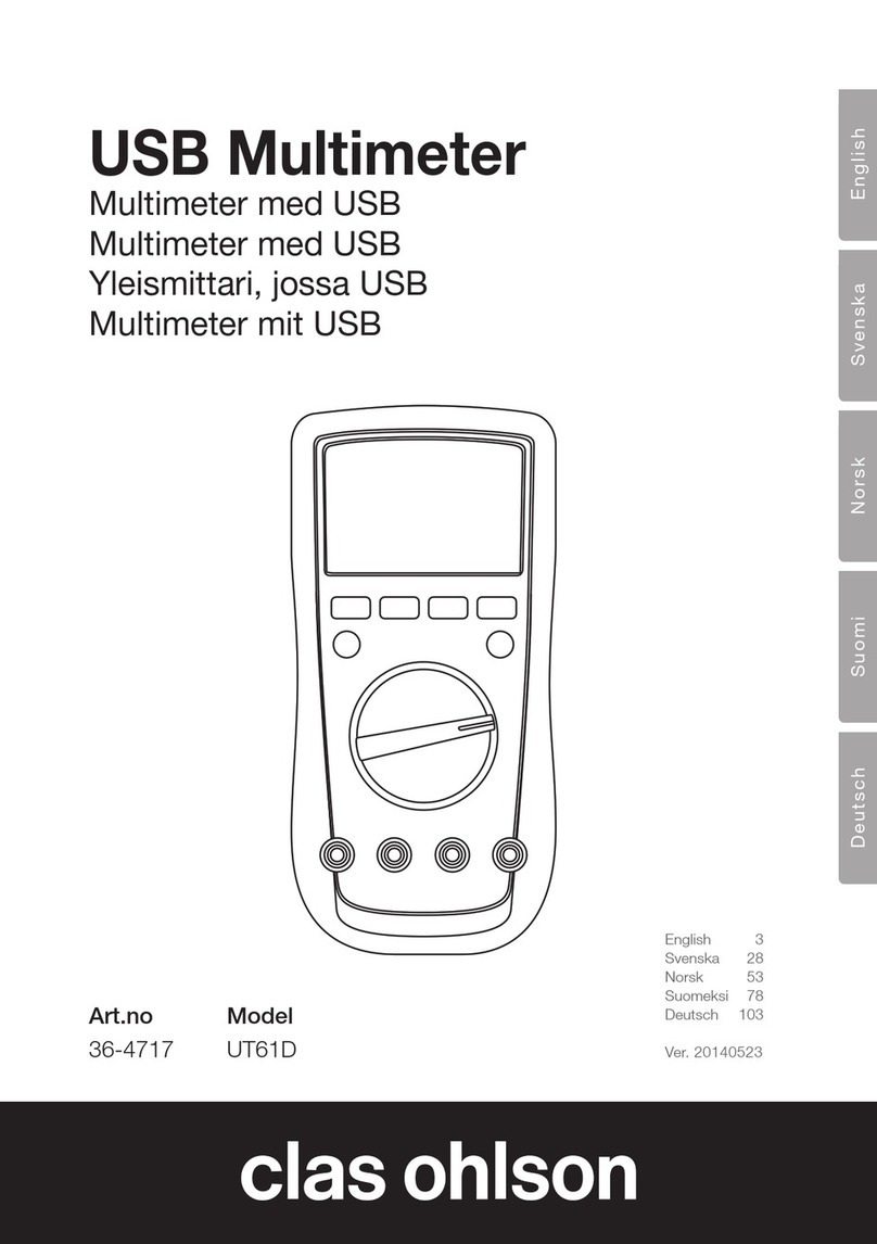 Clas Ohlson ut61d User manual Clas Ohlson ut61d User manual