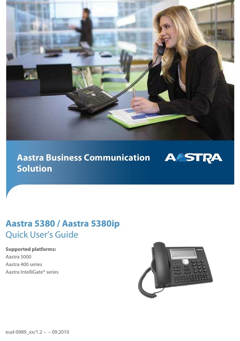 Aastra 5380ip Quick user guide