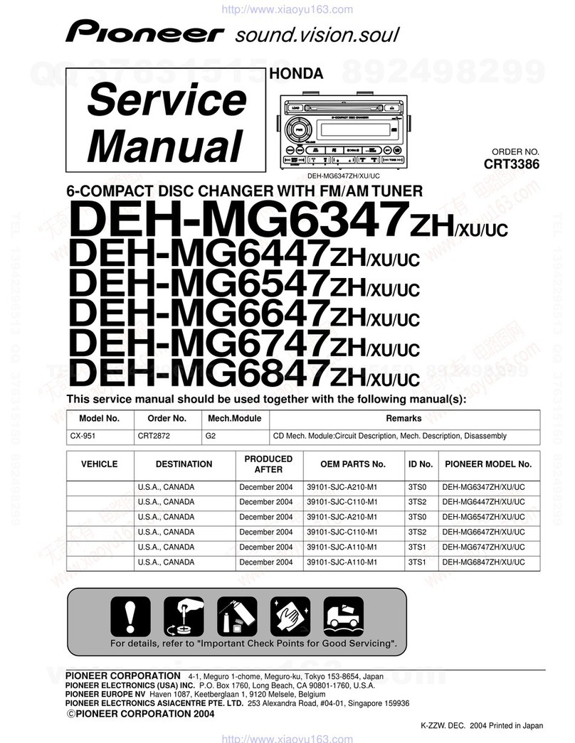 Pioneer DEH-MG6347 User manual
