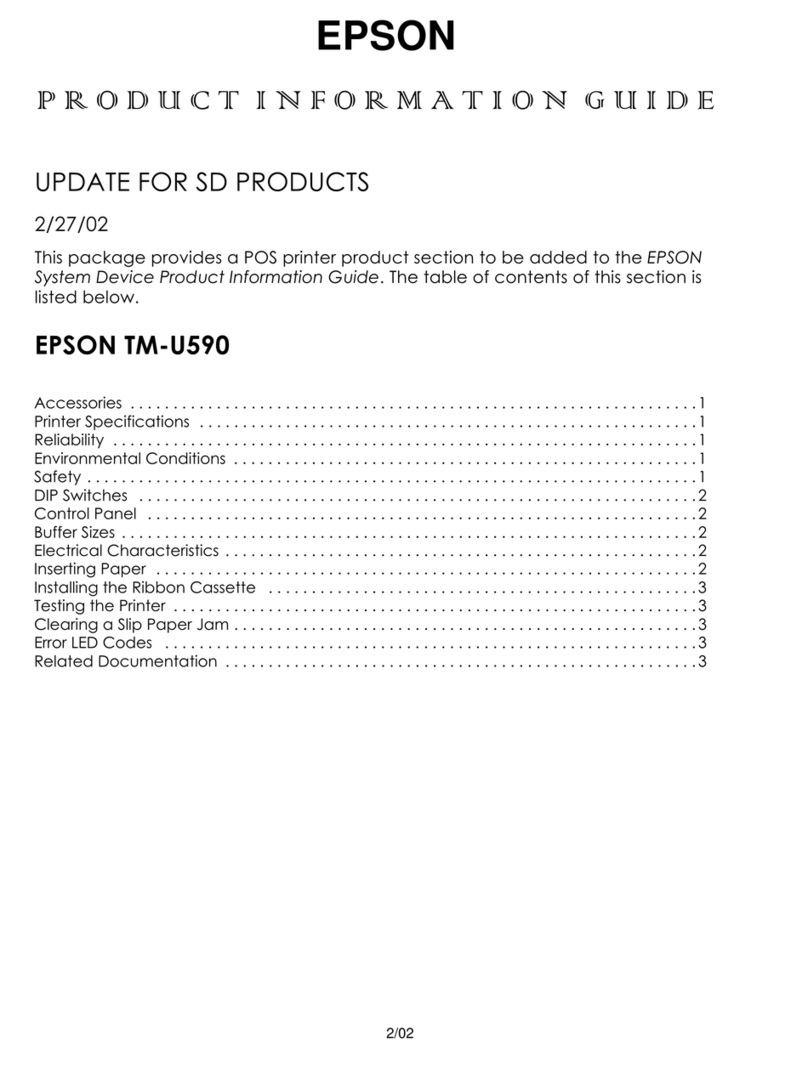 Epson TM-U590 Series Installation and operation manual Epson TM-U590 Series Installation and operation manual
