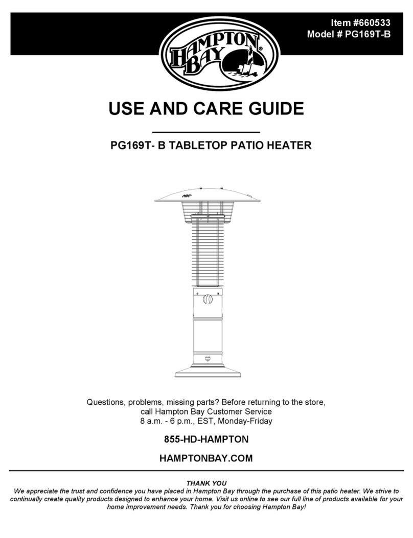 HAMPTON BAY PG169T-B User manual