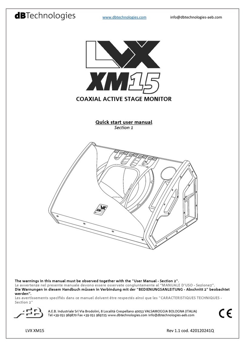 dB Technologies LVX XM15 Manual