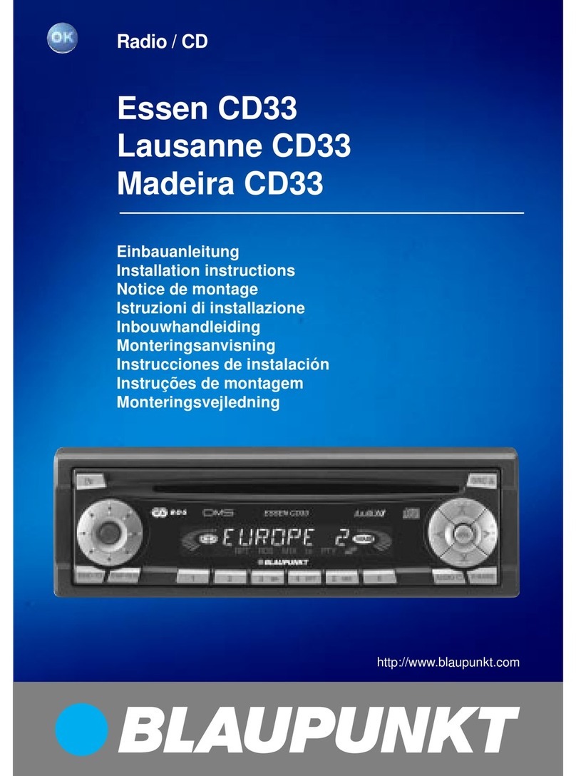 Blaupunkt Essen CD33 installation instructions
