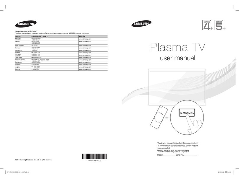 Samsung PS43F4500AW User manual