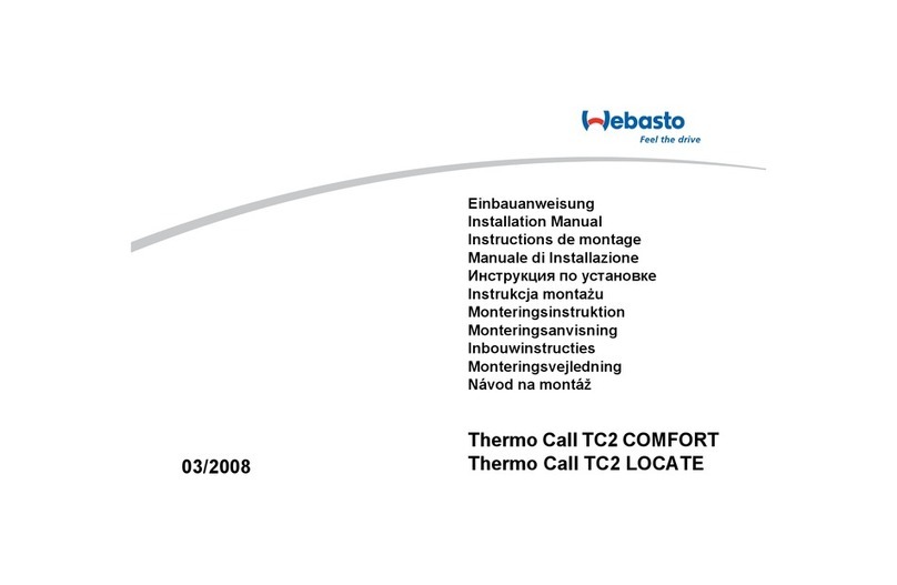 Webasto Thermo Call TC2 COMFORT installation manual Webasto Thermo Call TC2 COMFORT installation manual