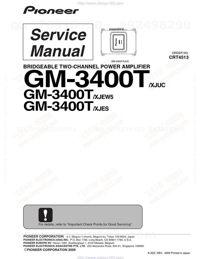 Pioneer GM-3400T/XJUC Building instructions