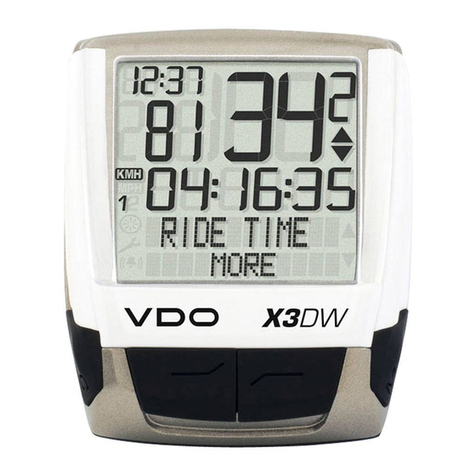 VDO Cyclecomputing x3dw User manual