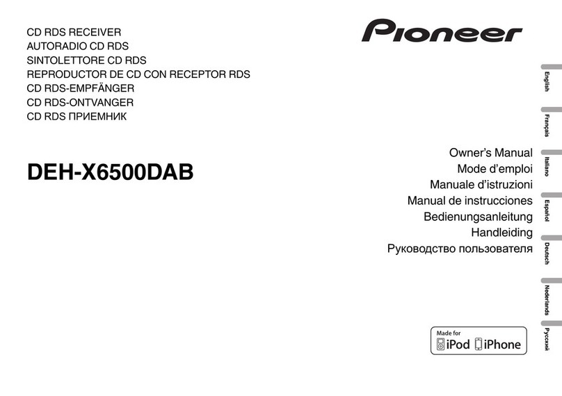Pioneer DEH-x6500dab User manual Pioneer DEH-x6500dab User manual