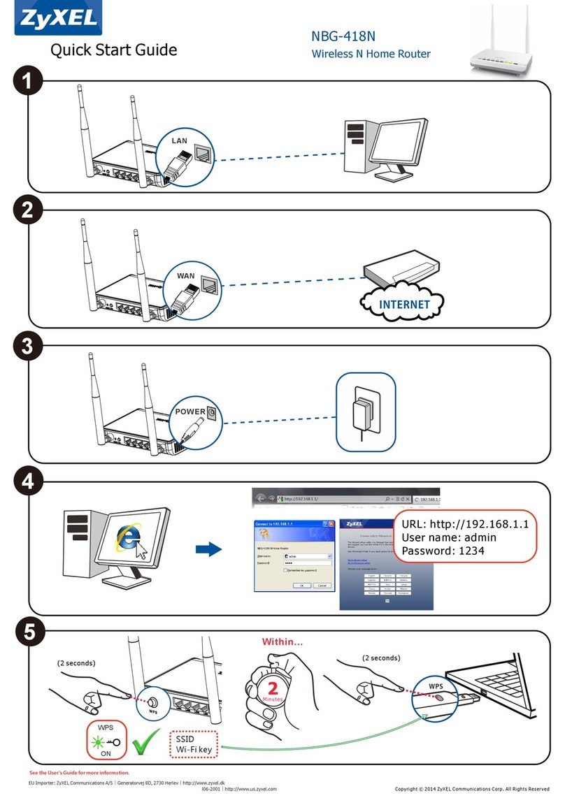 ZyXEL Communications NBG-418N quick start guide ZyXEL Communications NBG-418N quick start guide