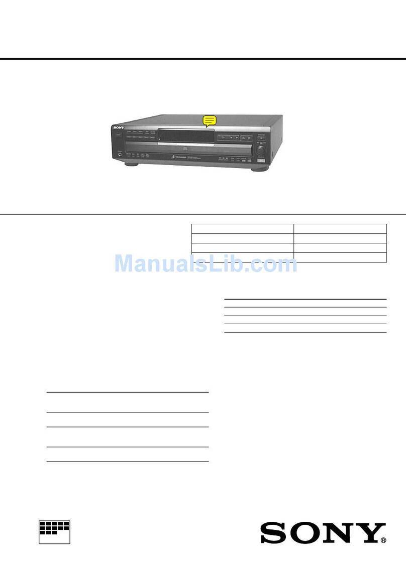 Sony CDP-C460Z Service manual