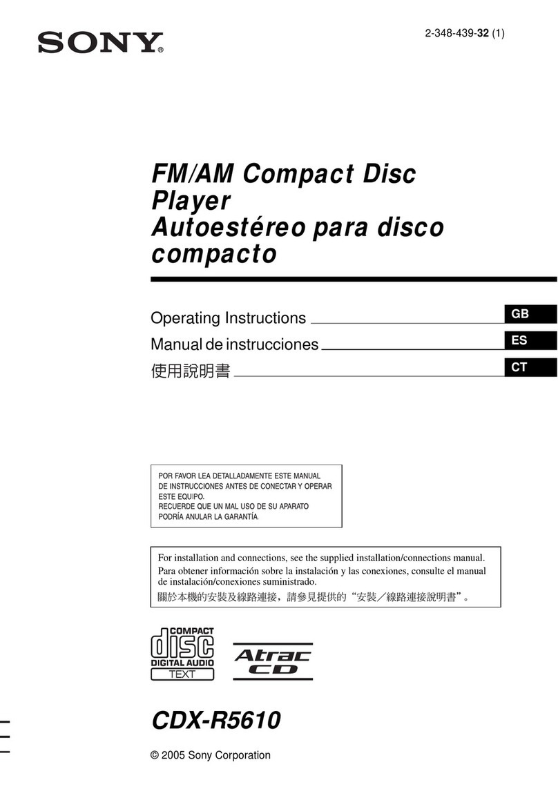 Sony CDX-R5610 User manual