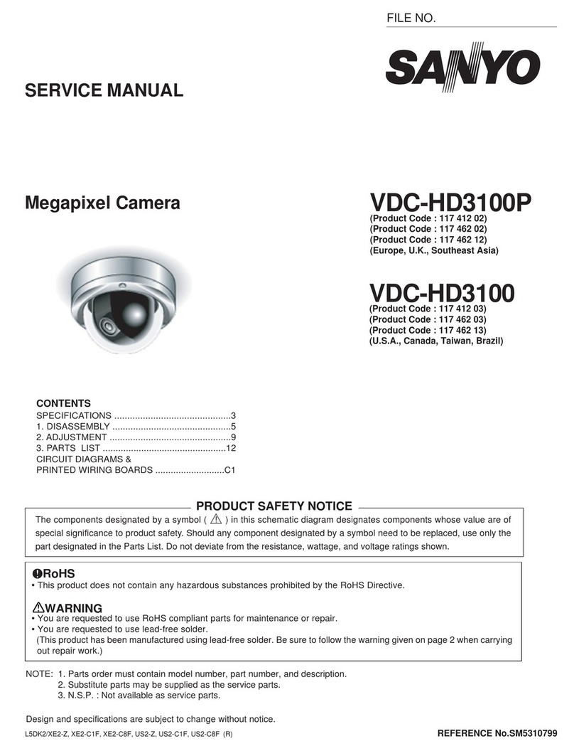 Sanyo VDC-HD3100P Service manual
