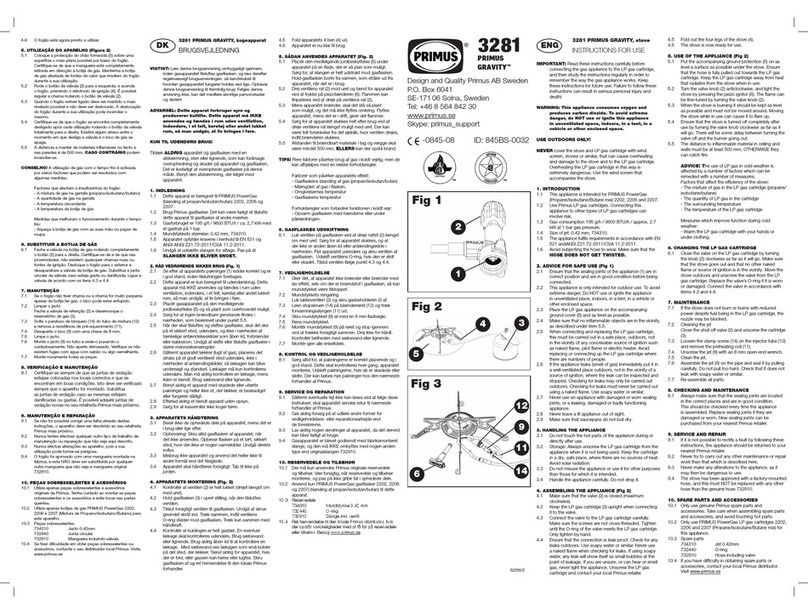 Primus Gravity 3281 Instructions for use