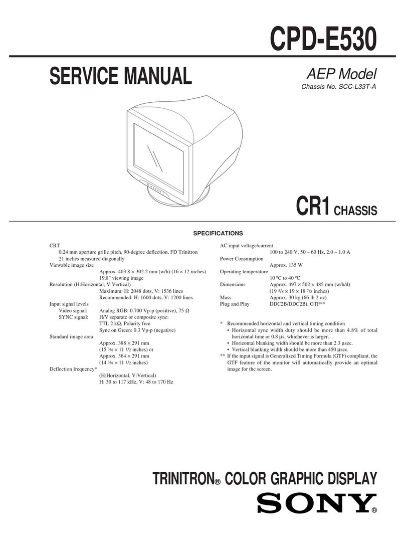 Sony Trinitron CPD-E530 User manual