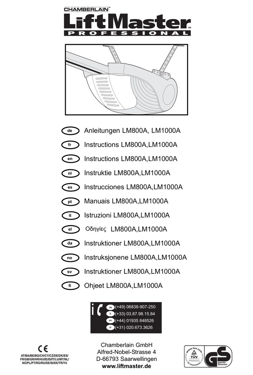 Chamberlain LM800A User manual