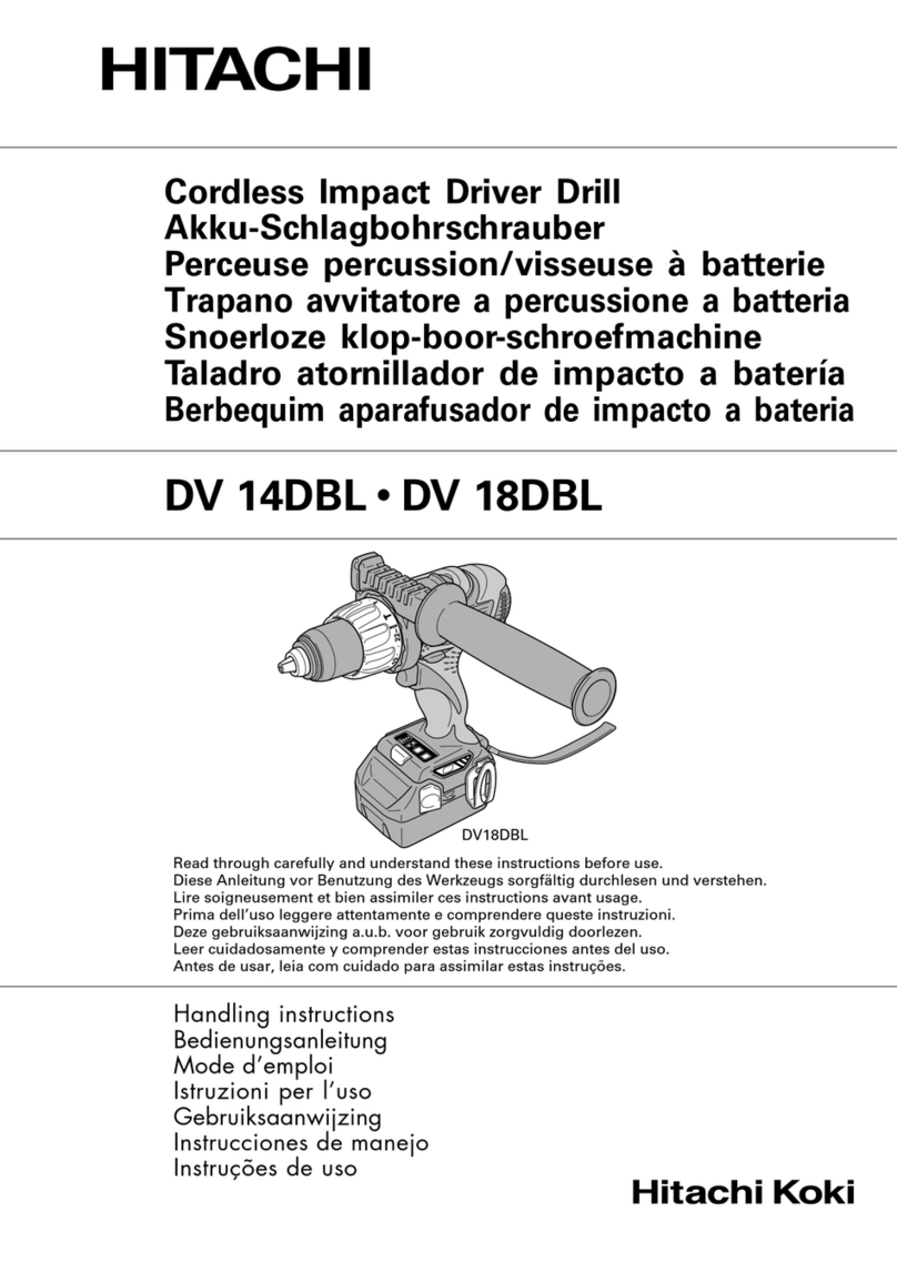 Hitachi DV18DBL Handling instructions