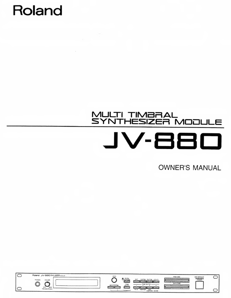 Roland JV-880 User manual Roland JV-880 User manual