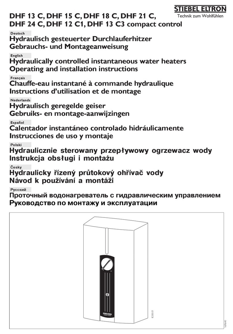 Stiebel DHF 13 C Operating and installtion instructions