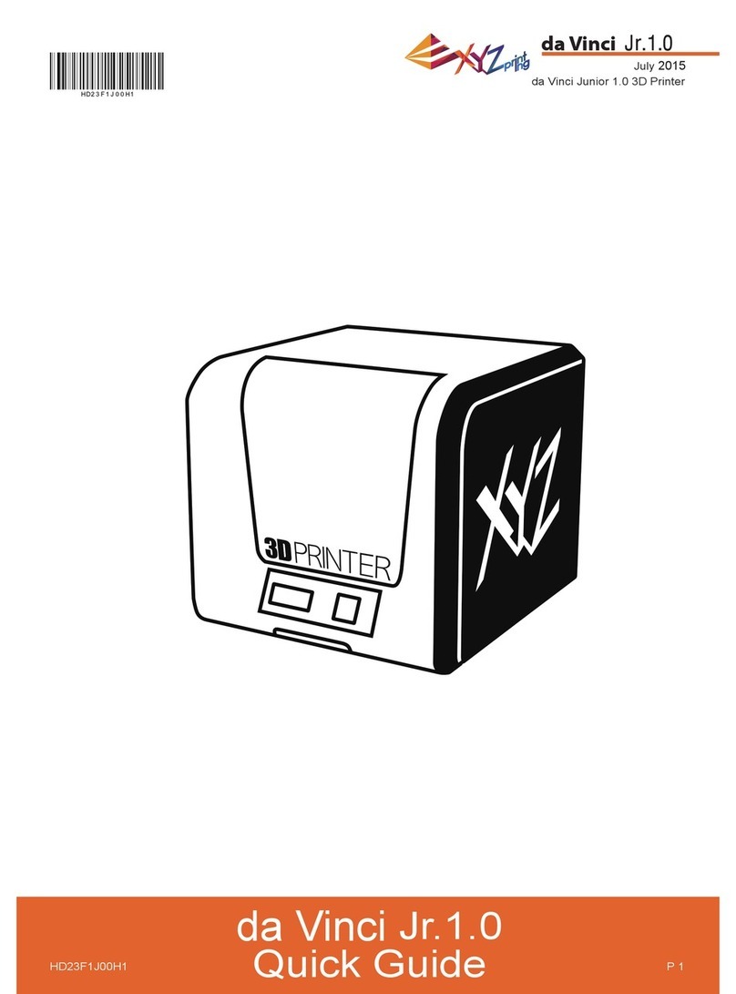 XYZ Printing da Vinci Jr.1.0 quick guide