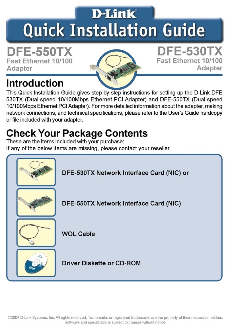 D-Link DFE-550TX Mounting instructions D-Link DFE-550TX Mounting instructions