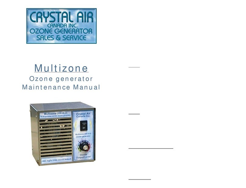 Crystal air Multizone 200 Maintenance manual