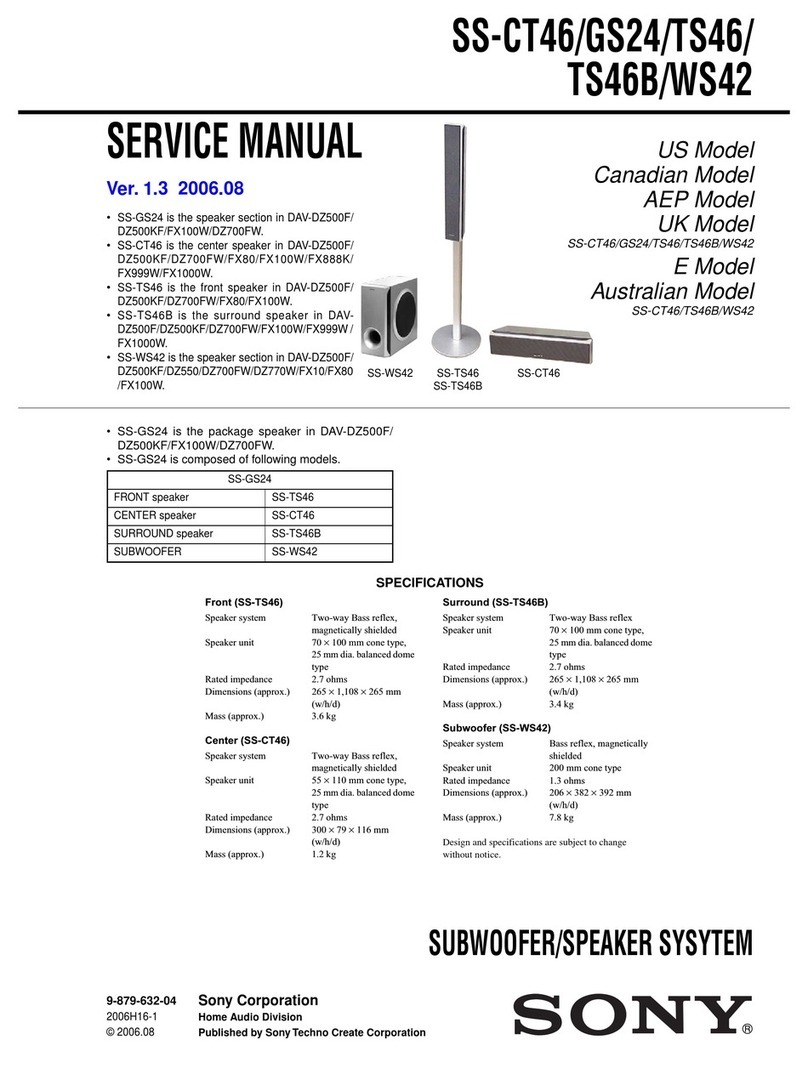 Sony SS-CT46 User manual
