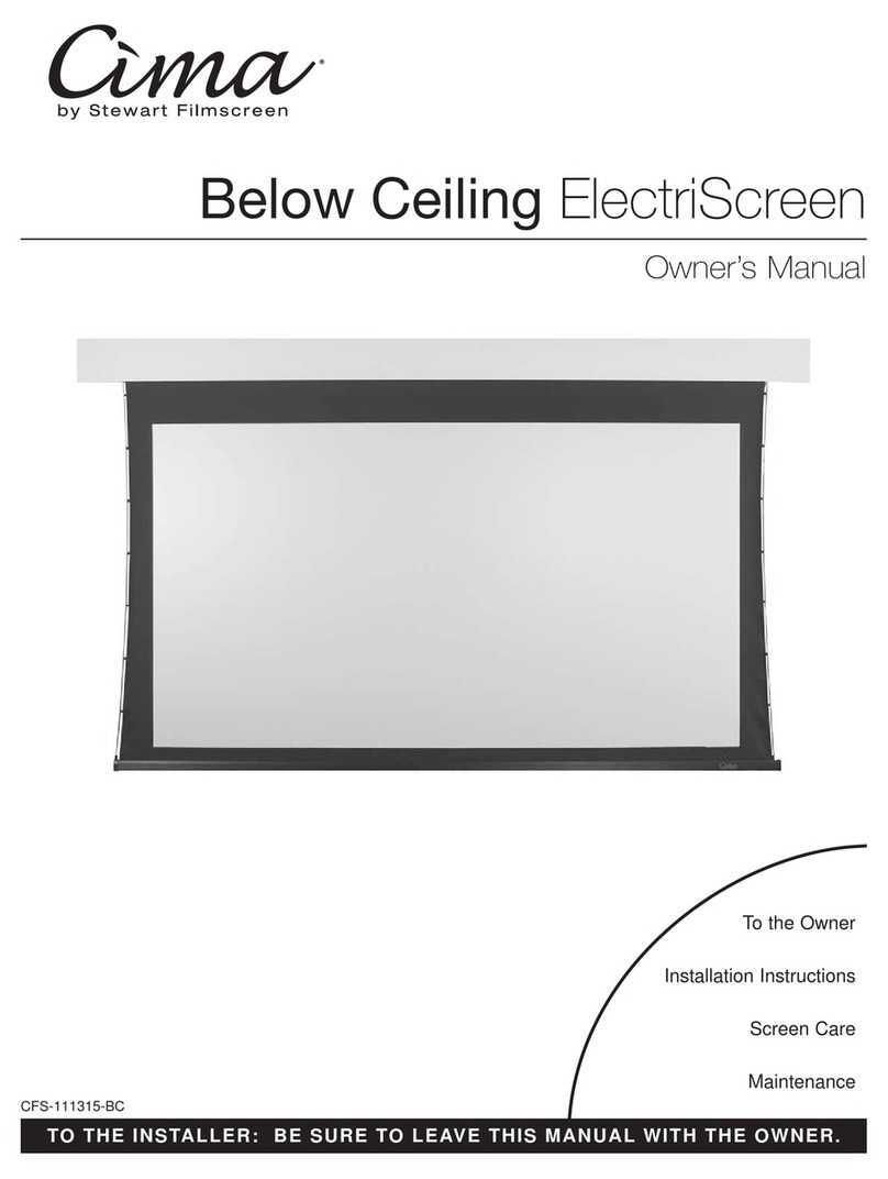 Cima Below Ceiling ElectriScreen owner's manual