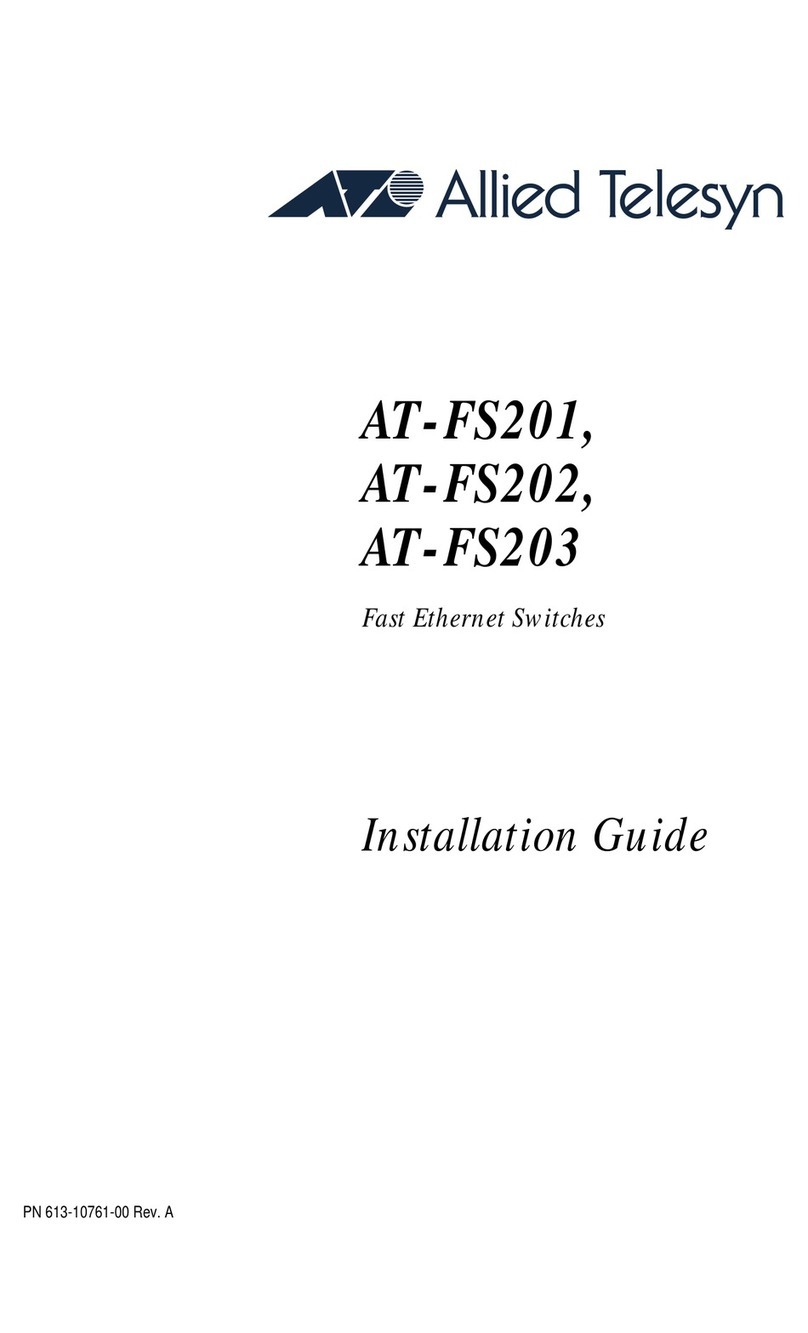 Allied Telesis AT-FS201 Series installation guide Allied Telesis AT-FS201 Series installation guide