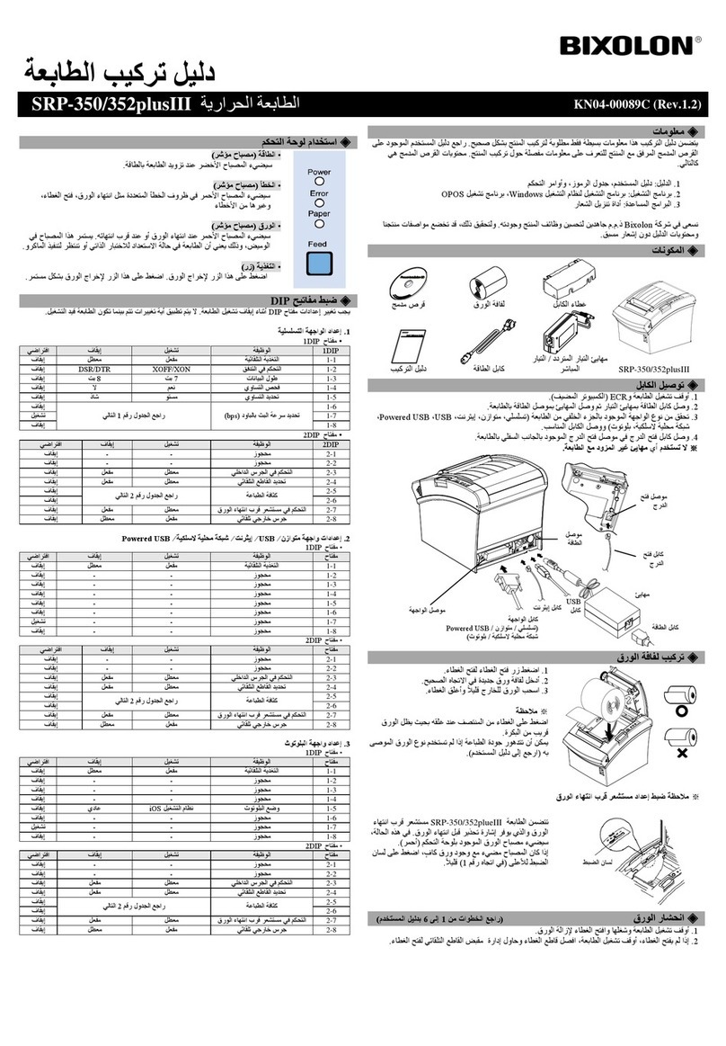 BIXOLON SRP-350plusIII SRP-352plusIII User manual