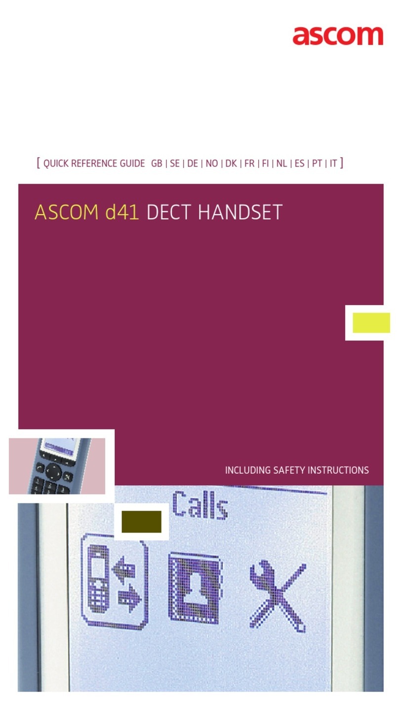 ASCOM d41 DECT Quick reference guide