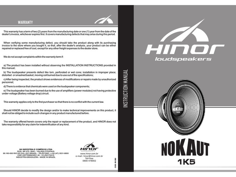 Hinor Loudspeakers NOKAUT 1K5 instruction manual Hinor Loudspeakers NOKAUT 1K5 instruction manual