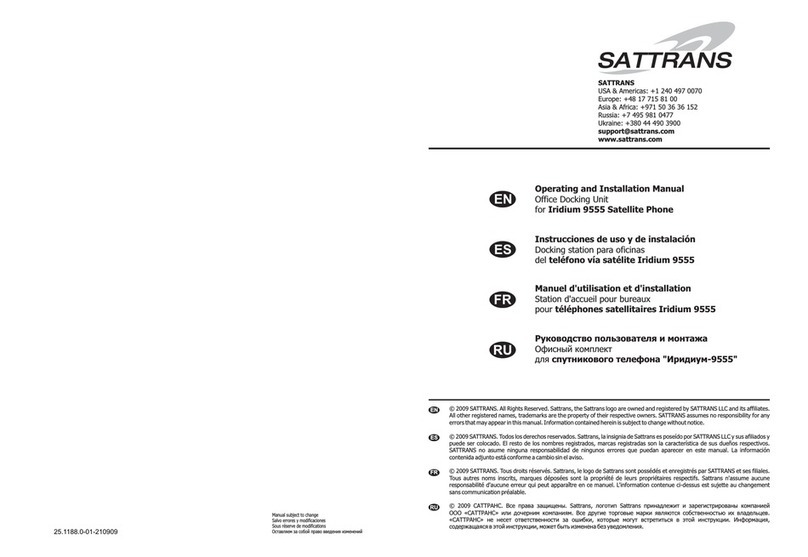 Sattrans Iridium 9555 Specification sheet